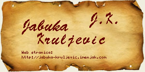 Jabuka Kruljević vizit kartica